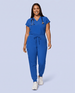 Women's High Waisted Jogger Pant Royal Blue - Scrubloop