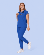 Women's High Waisted Jogger Pant Royal Blue - Scrubloop