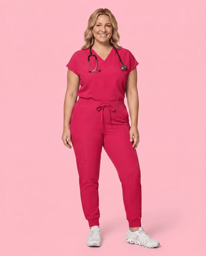 Women's High Waisted Jogger Pant Sangria