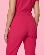 Women's High Waisted Jogger Pant Sangria - Scrubloop