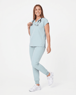 Women's High Waisted Jogger Pant Sky Blue - Scrubloop
