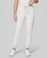 Women's High Waisted Jogger Pant White - Scrubloop
