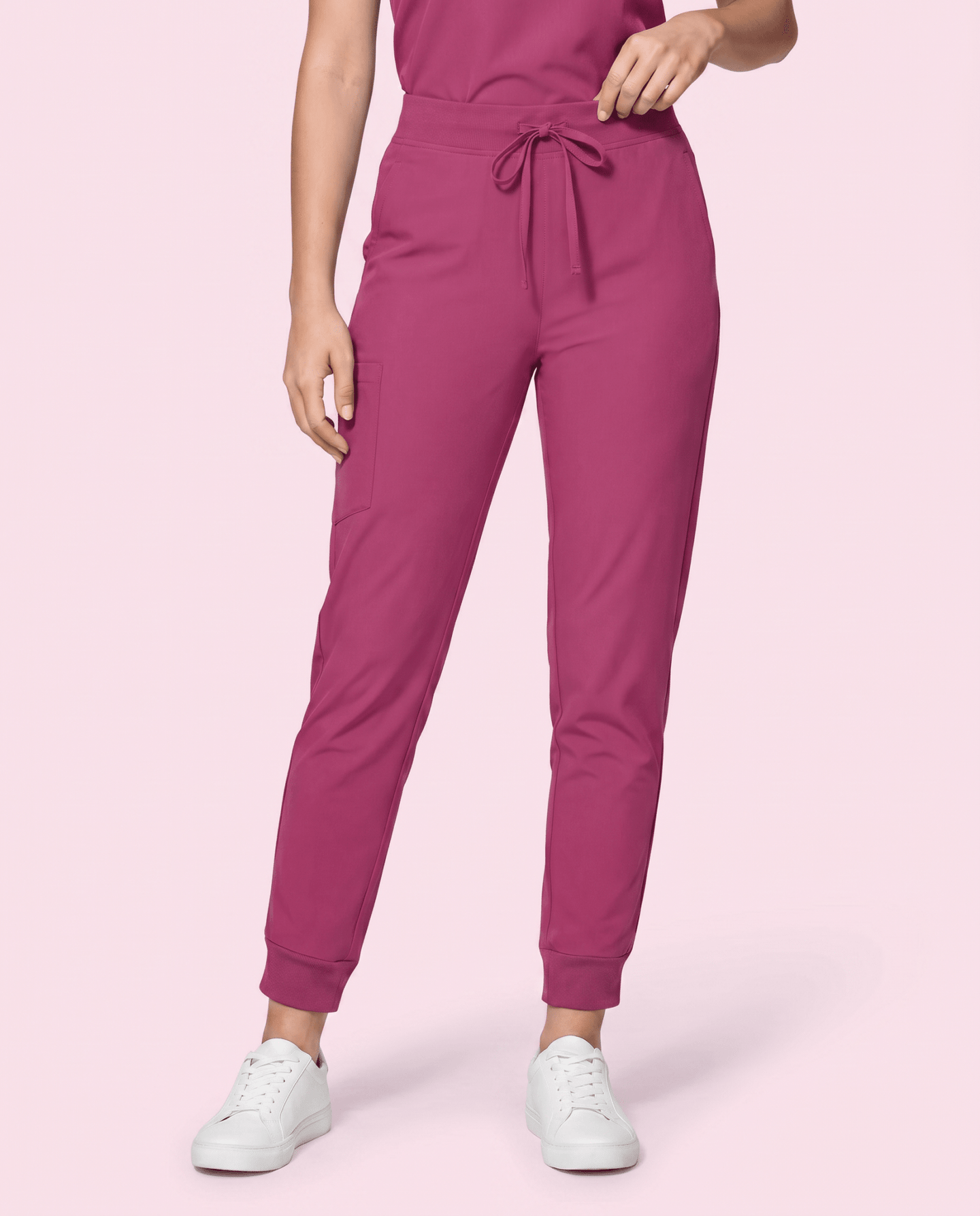 Women's High Waisted Jogger Pant Wild Berry - Scrubloop