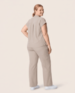 Women's High Waisted Wide Leg Pant Birch - Scrubloop