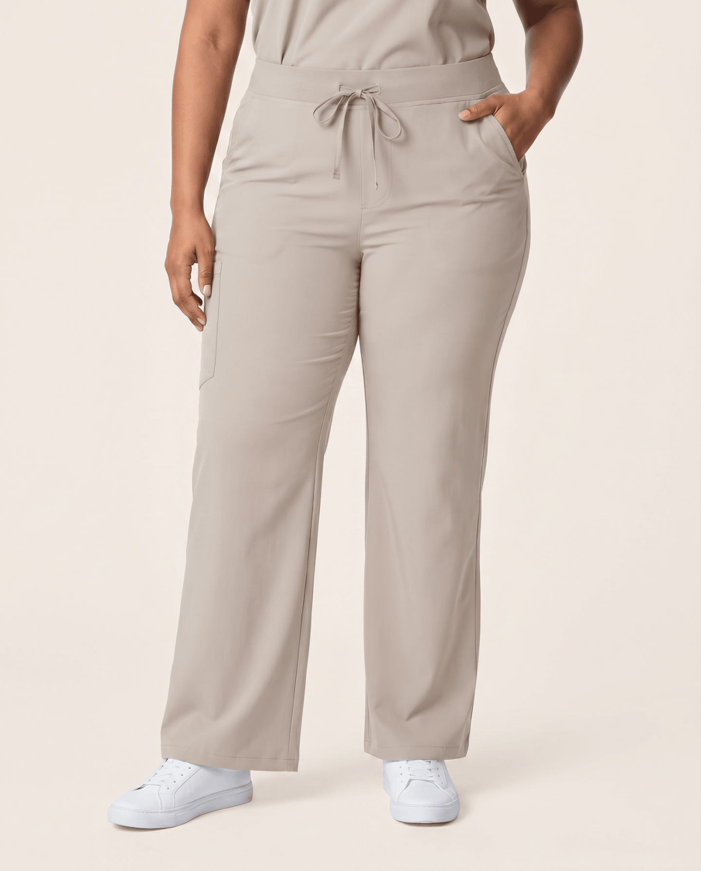 Women's High Waisted Wide Leg Pant Birch - Scrubloop