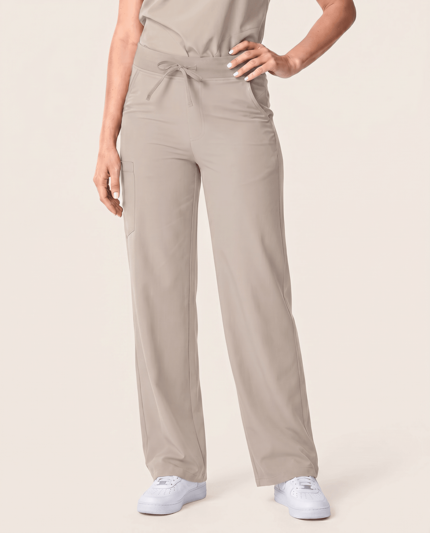 Women's High Waisted Wide Leg Pant Birch - Scrubloop