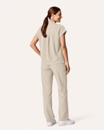 Women's High Waisted Wide Leg Pant Birch - Scrubloop
