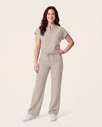 Women's High Waisted Wide Leg Pant Birch - Scrubloop