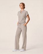 Women's High Waisted Wide Leg Pant Birch - Scrubloop