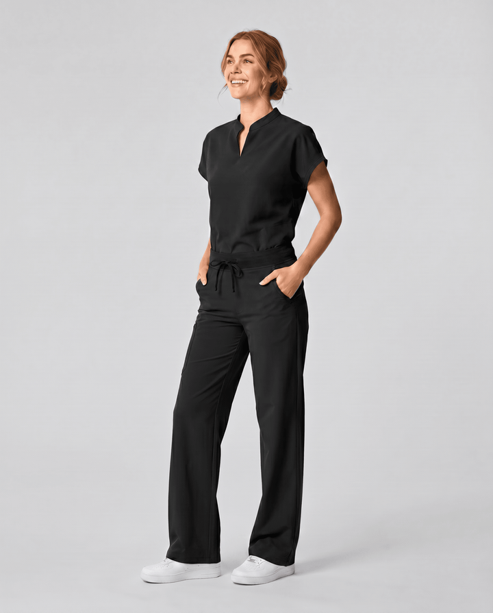 Women's High Waisted Wide Leg Pant Black