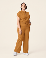 Women's High Waisted Wide Leg Pant Cider - Scrubloop