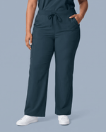 Women's High Waisted Wide Leg Pant Dark Harbor - Scrubloop