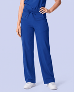 Women's High Waisted Wide Leg Pant Galaxy Blue - Scrubloop