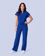 Women's High Waisted Wide Leg Pant Galaxy Blue - Scrubloop