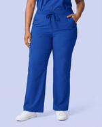Women's High Waisted Wide Leg Pant Galaxy Blue - Scrubloop