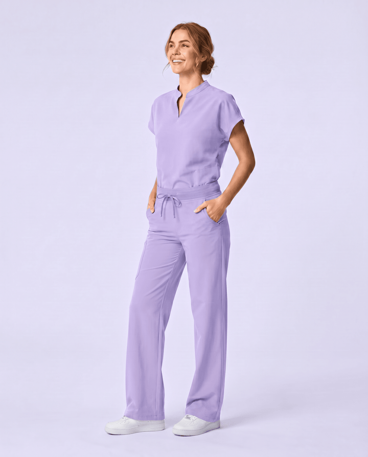 Women's High Waisted Wide Leg Pant Lavender
