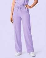 Women's High Waisted Wide Leg Pant Lavender - Scrubloop