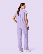 Women's High Waisted Wide Leg Pant Lavender - Scrubloop
