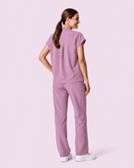 Women's High Waisted Wide Leg Pant Lilac - Scrubloop