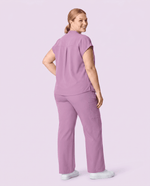 Women's High Waisted Wide Leg Pant Lilac - Scrubloop