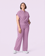 Women's High Waisted Wide Leg Pant Lilac - Scrubloop