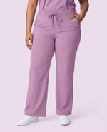 Women's High Waisted Wide Leg Pant Lilac - Scrubloop
