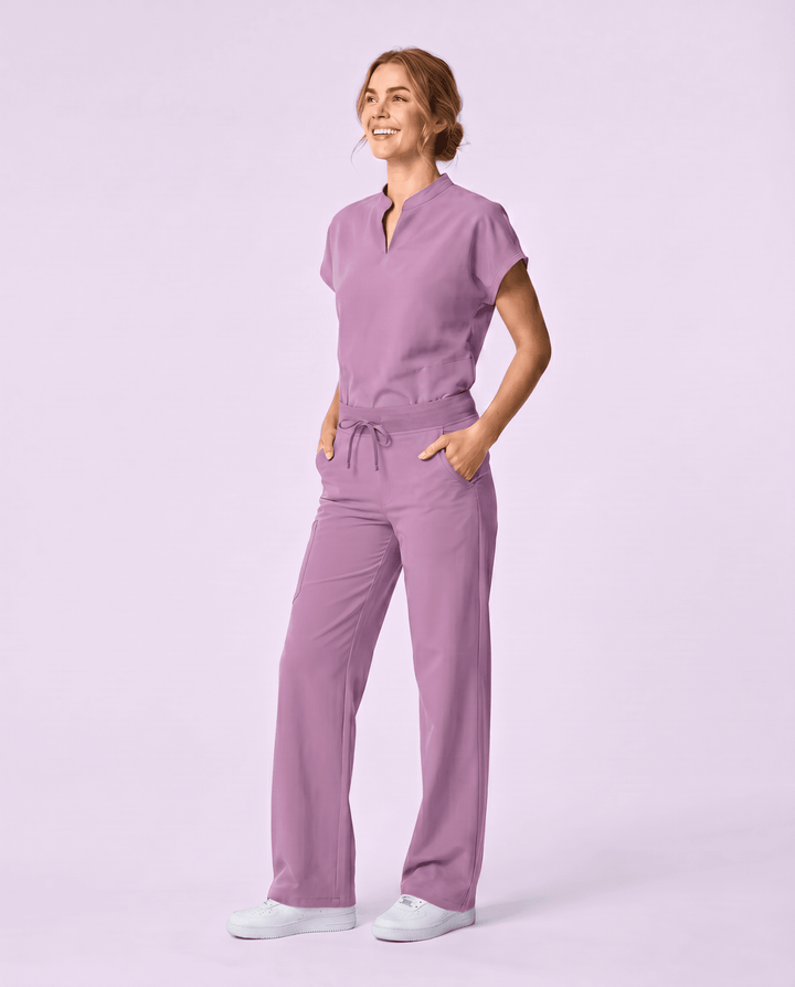 Women's High Waisted Wide Leg Pant Lilac