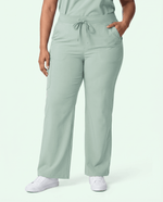 Women's High Waisted Wide Leg Pant Mint - Scrubloop