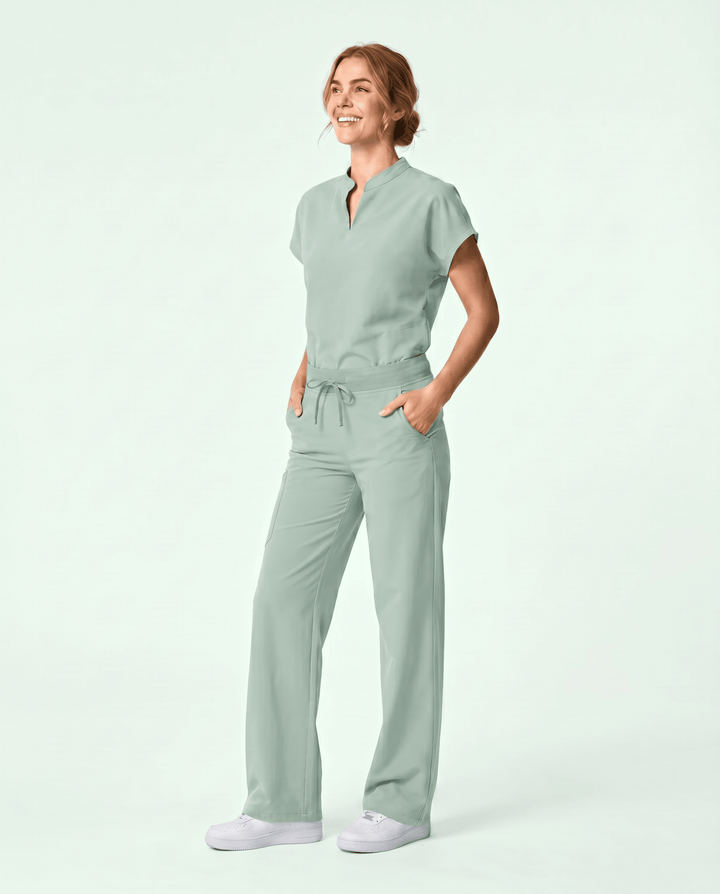 Women's High Waisted Wide Leg Pant Mint