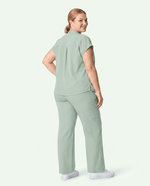 Women's High Waisted Wide Leg Pant Mint - Scrubloop