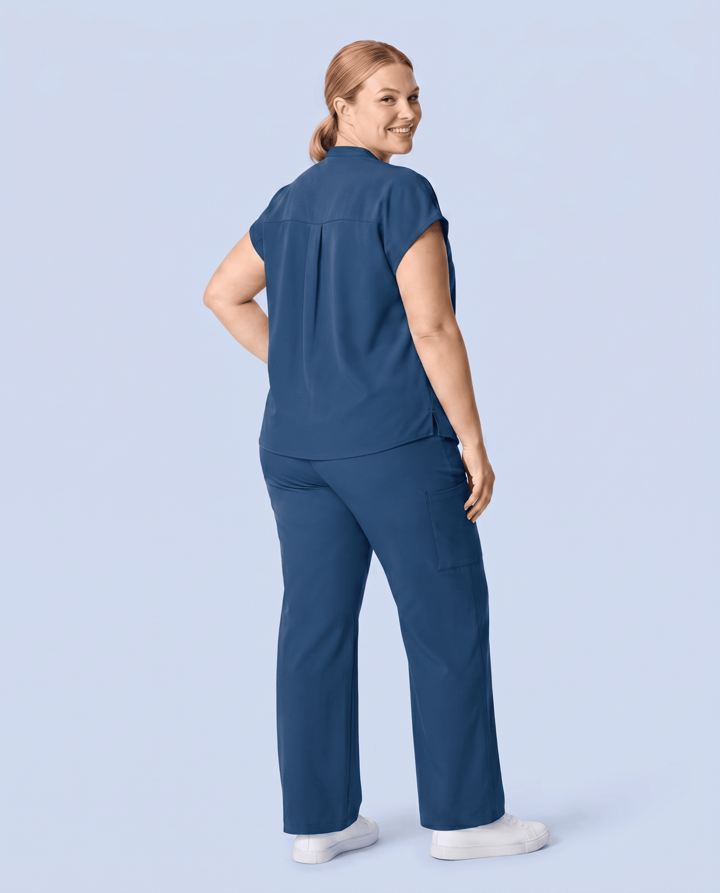 Women's High Waisted Wide Leg Pant Ocean - Scrubloop