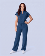 Women's High Waisted Wide Leg Pant Ocean - Scrubloop