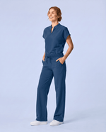 Women's High Waisted Wide Leg Pant Ocean - Scrubloop