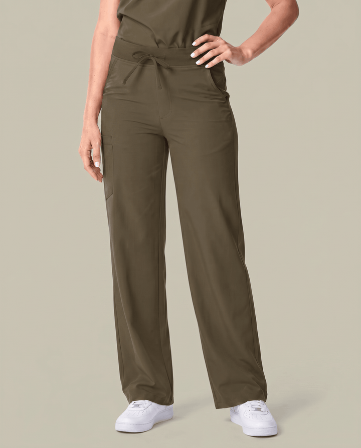 Women's High Waisted Wide Leg Pant Olive