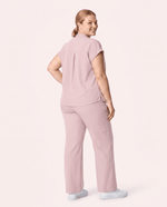 Women's High Waisted Wide Leg Pant Rose Quartz - Scrubloop