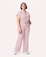Women's High Waisted Wide Leg Pant Rose Quartz - Scrubloop