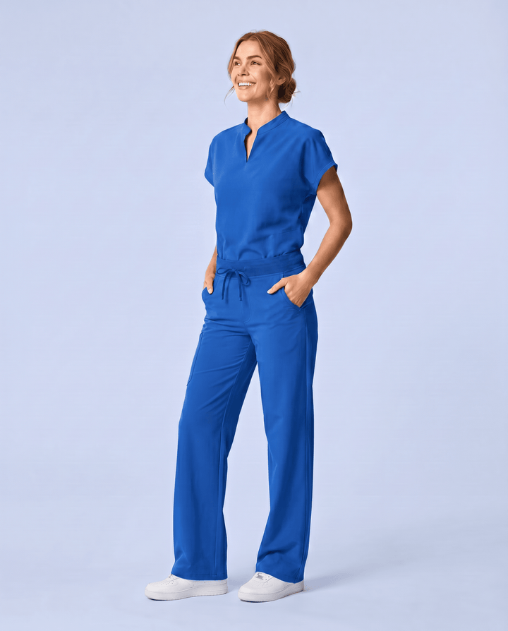 Women's High Waisted Wide Leg Pant Royal Blue