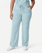 Women's High Waisted Wide Leg Pant Sky Blue - Scrubloop