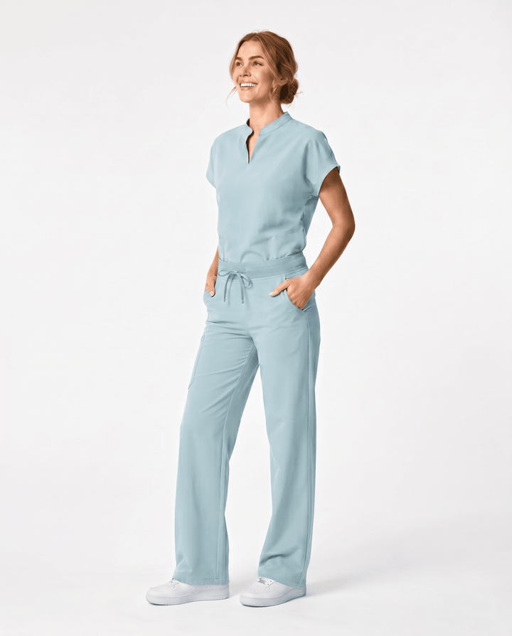 Women's High Waisted Wide Leg Pant Sky Blue