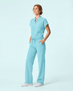 Women's High Waisted Wide Leg Pant Surf - Scrubloop