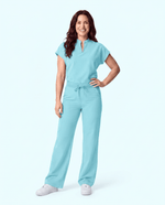 Women's High Waisted Wide Leg Pant Surf - Scrubloop