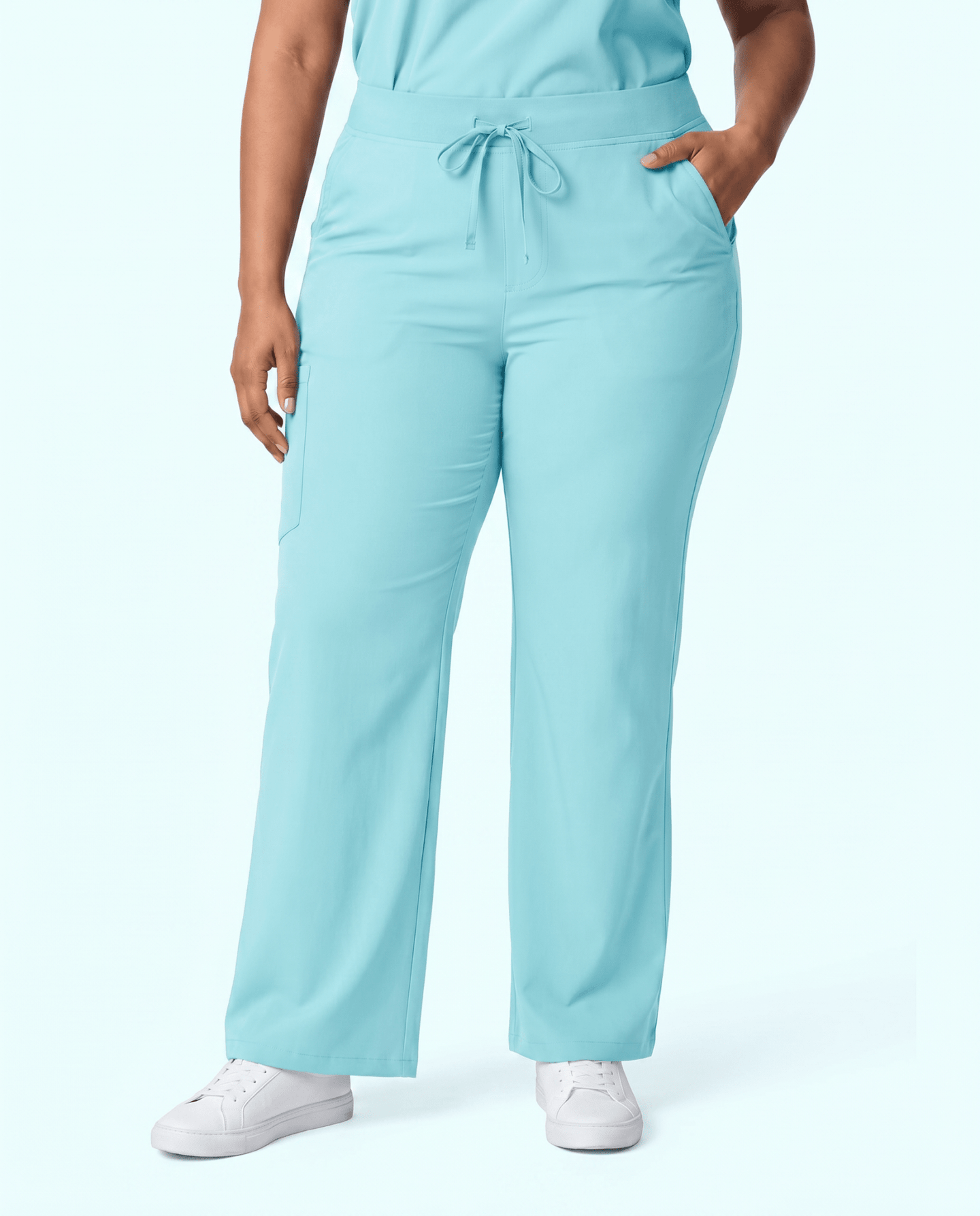 Women's High Waisted Wide Leg Pant Surf - Scrubloop