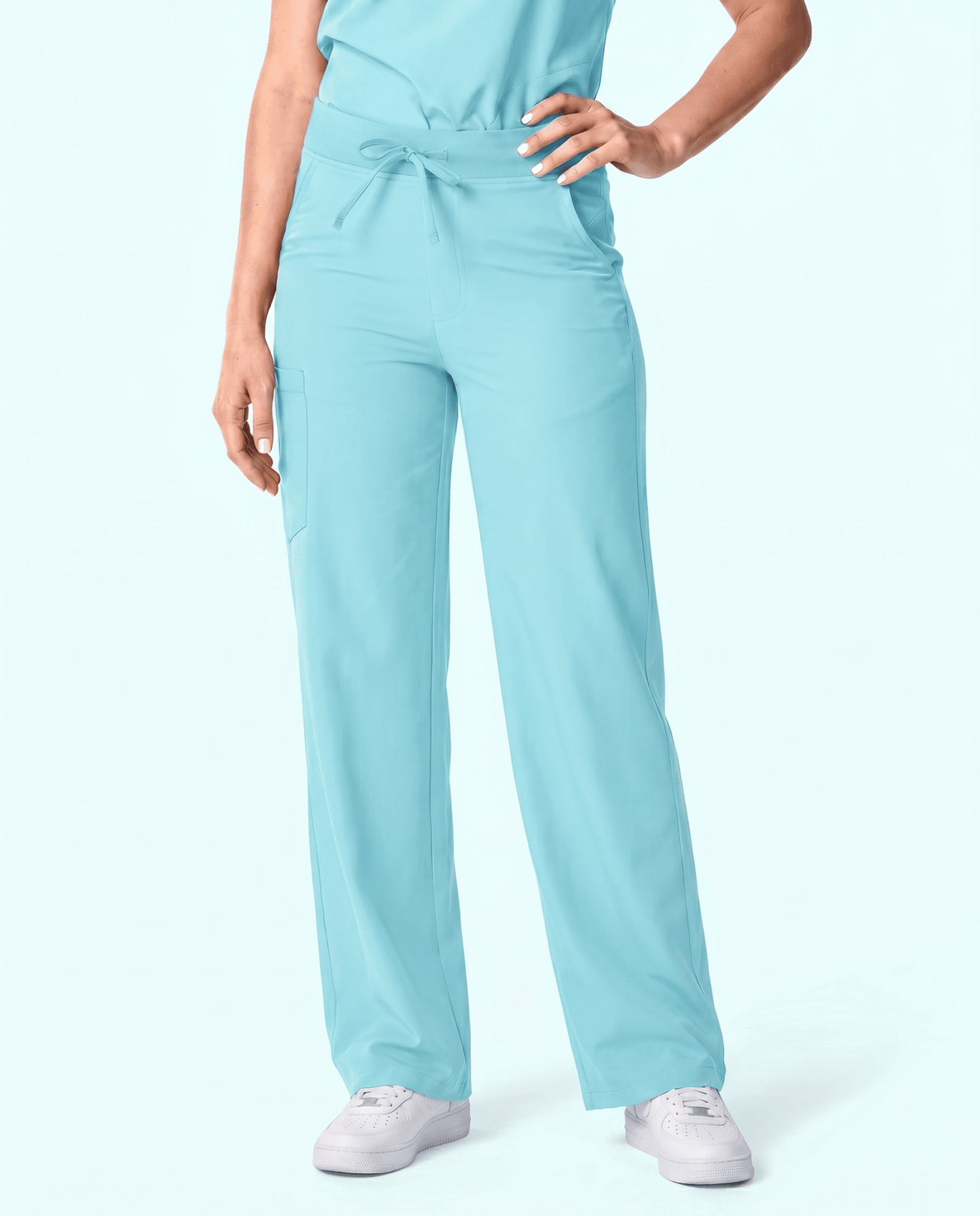 Women's High Waisted Wide Leg Pant Surf - Scrubloop