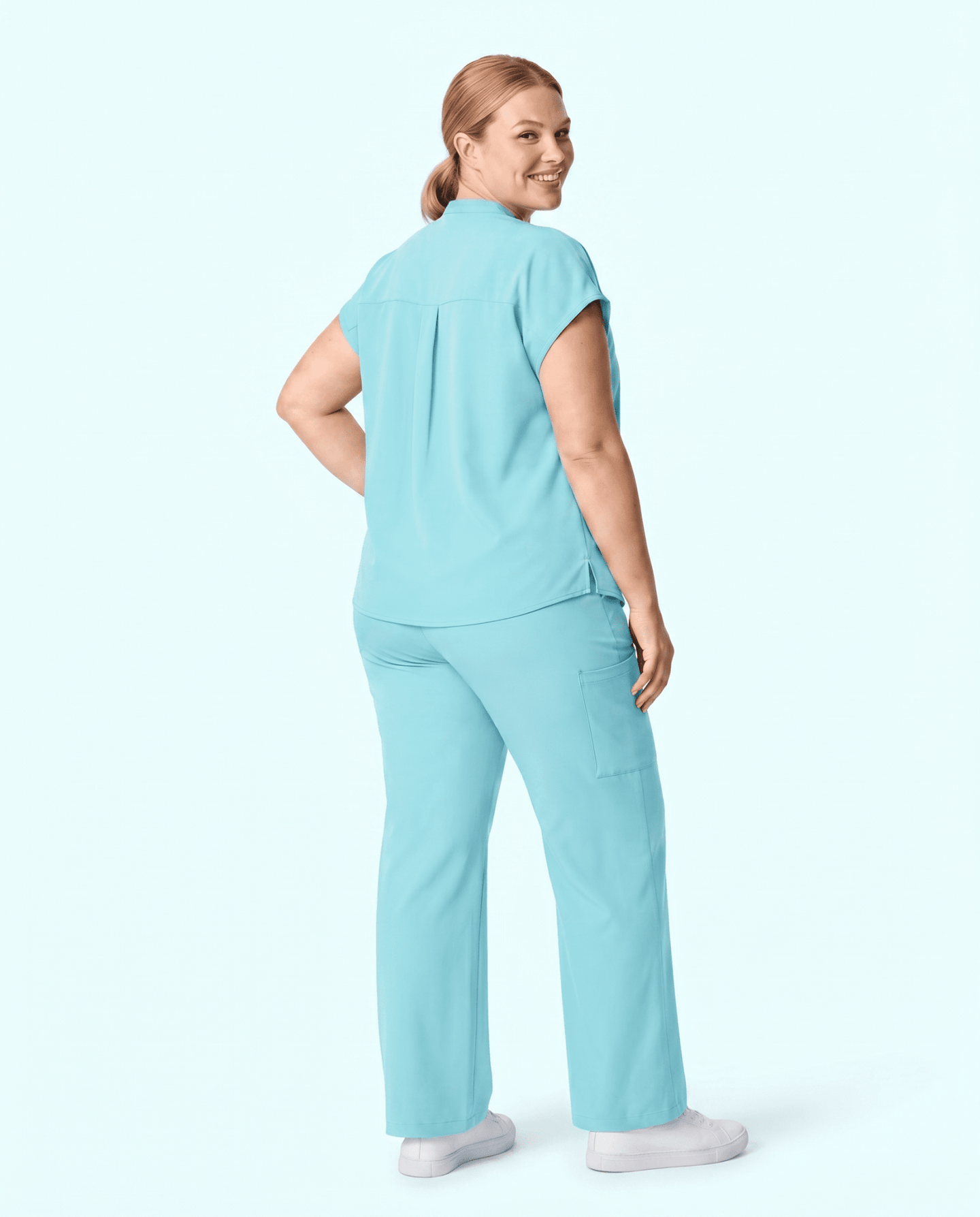 Women's High Waisted Wide Leg Pant Surf - Scrubloop