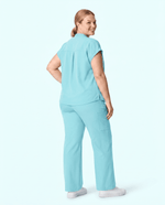 Women's High Waisted Wide Leg Pant Surf - Scrubloop