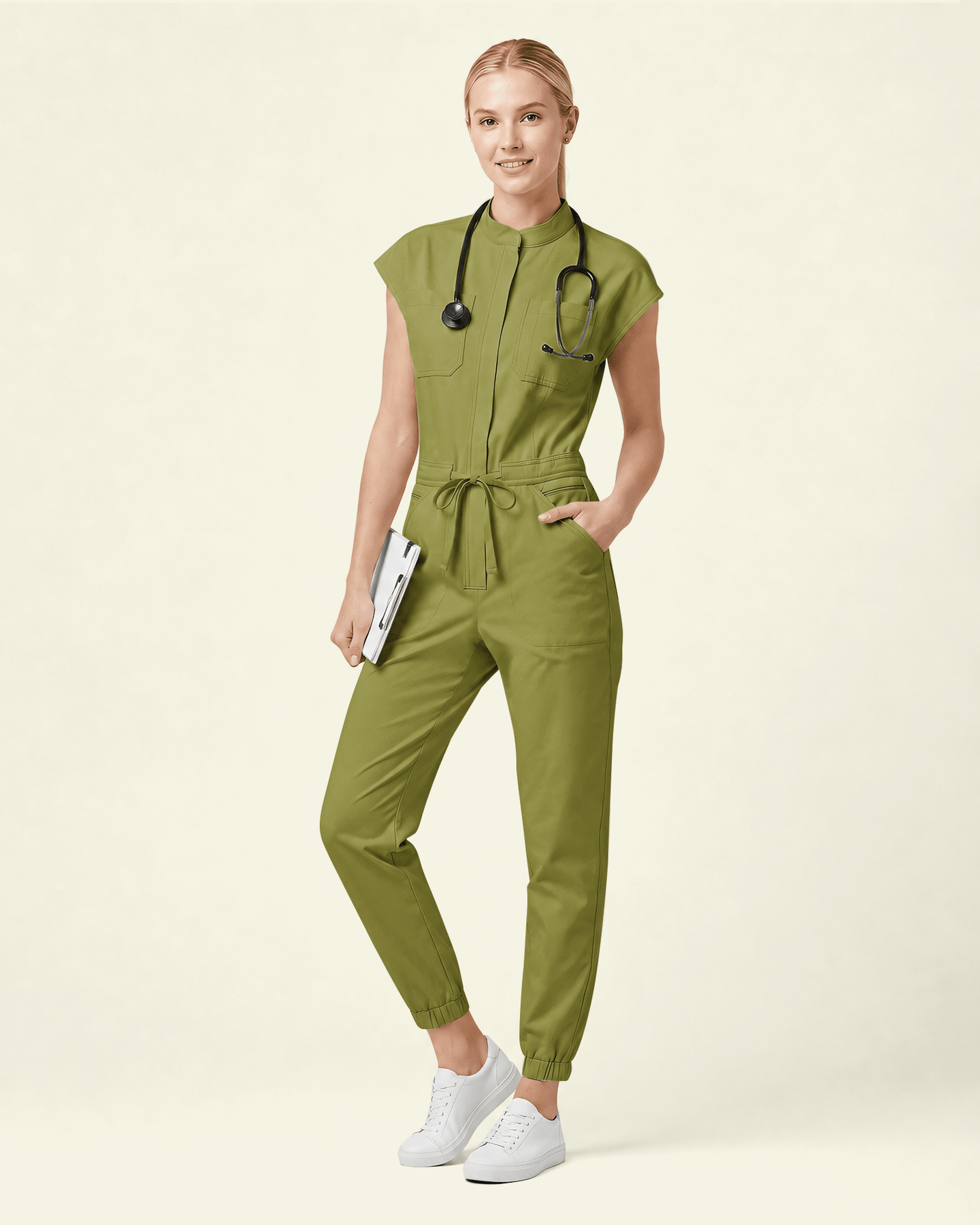 Women's Jogger Jumpsuit Avocado - Scrubloop