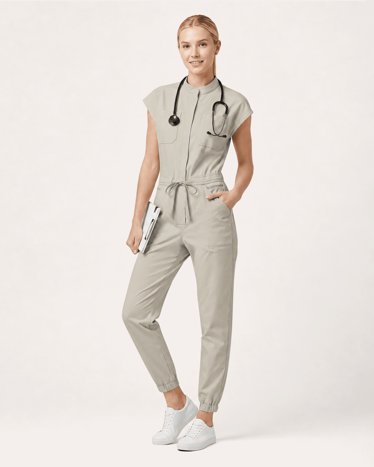Women's Jogger Jumpsuit Birch - Scrubloop