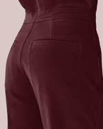Women's Jogger Jumpsuit Burgundy - Scrubloop