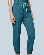 Women's Jogger Jumpsuit Caribbean Blue - Scrubloop