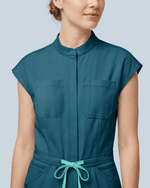Women's Jogger Jumpsuit Caribbean Blue - Scrubloop